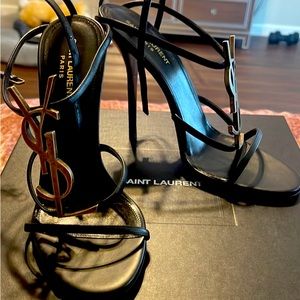 Saint Laurent Cassandra heels. Authenticated and also listed on Mercari.